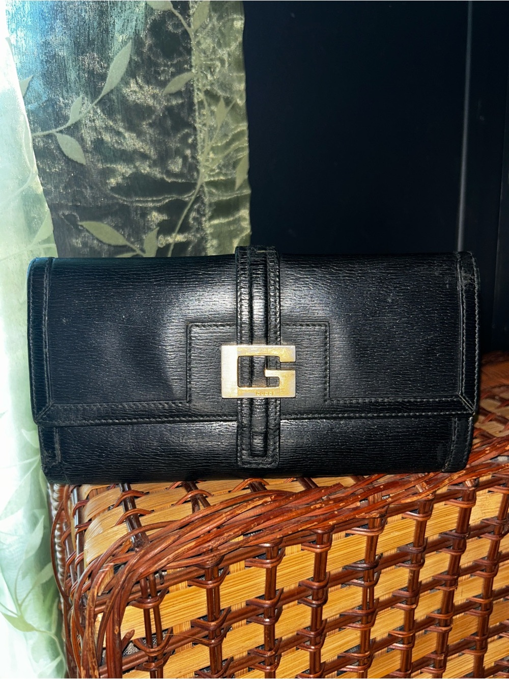 Vintage Gucci Tom Ford Era Black Leather Long Wallet - GUC -
